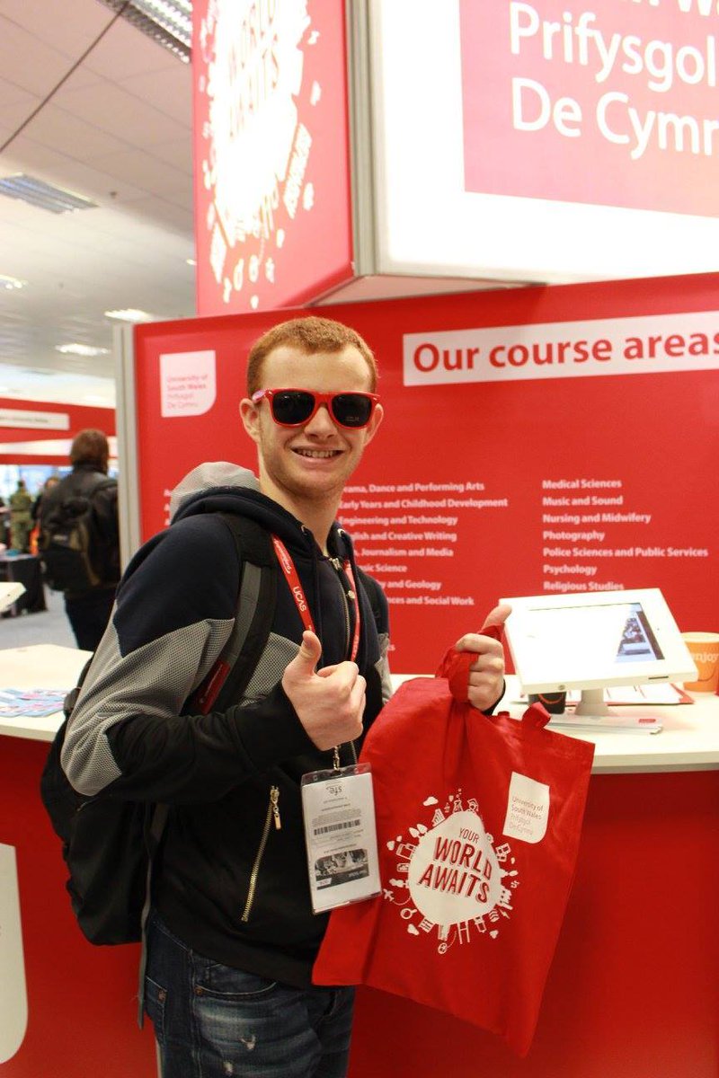 UniSouthWales's tweet photo. We're at the #UCASevent at Birmingham NEC today & tomorrow - visit us on the stand and pick up some USW sunglasses! https://t.co/DibhsOYJGO