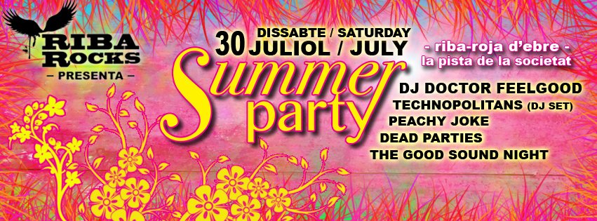 riba_rocks's tweet photo. #RibaRocks #Summer #Party Saturday JULY 30 @DJ_Dr_Feelgood @PEACHYJOKE @deadparties @technopolitans_ @danibugo20 ;) https://t.co/5YqaGgDM2v