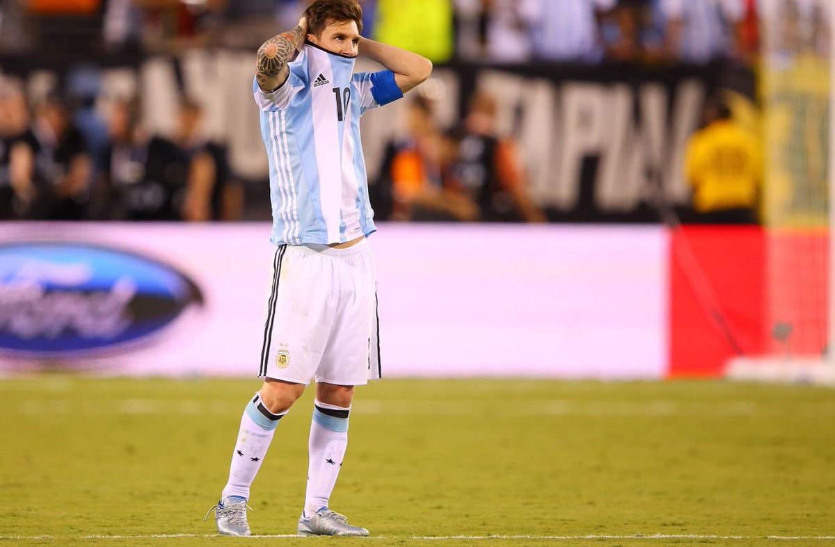 Footballtweet's tweet photo. Lionel Messi has retired from international football, at the age of 29, after losing the #CopaAmerica final. 🇦🇷 https://t.co/WzAulitasY