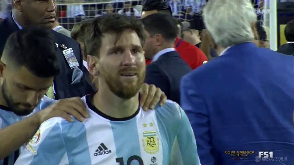 Footballtweet's tweet photo. Lionel Messi has retired from international football, at the age of 29, after losing the #CopaAmerica final. 🇦🇷 https://t.co/WzAulitasY