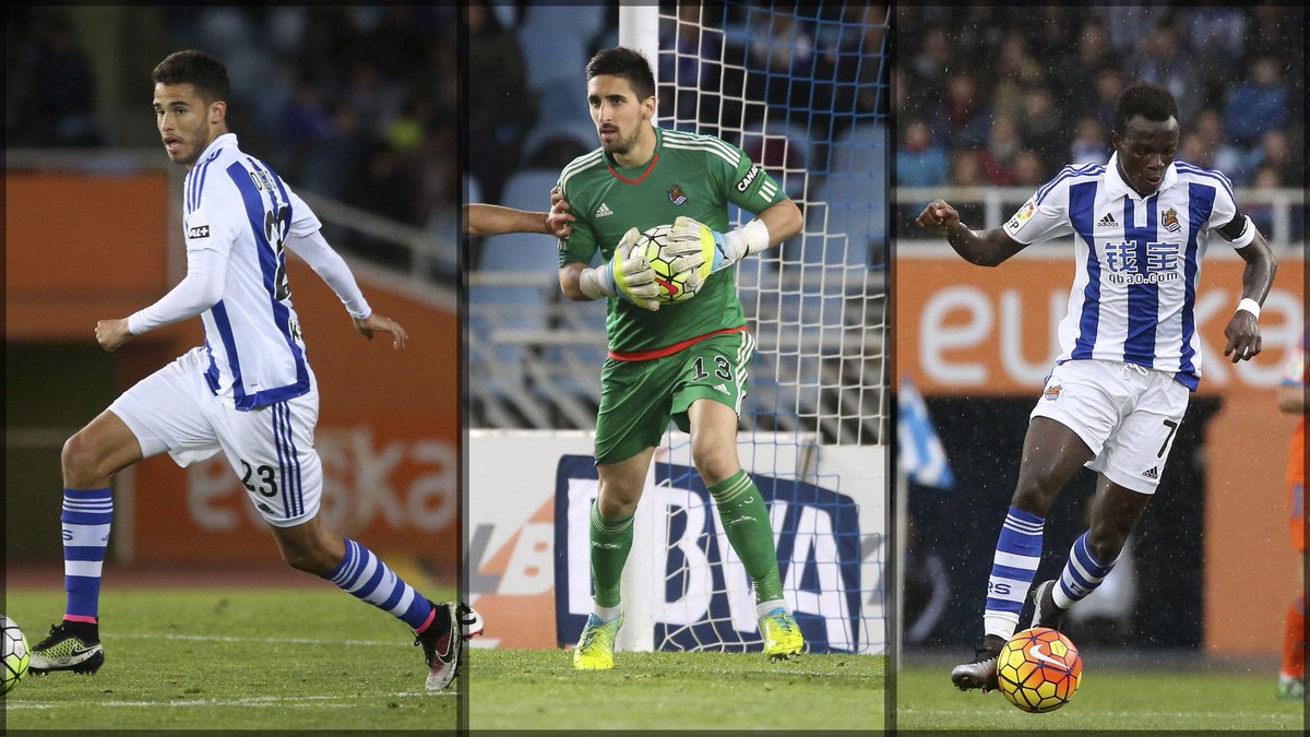 RealSociedad's tweet photo. Eskerrik asko, Diego, Oier y Bruma, por vuestra profesionalidad y compromiso. ¡Os deseamos lo mejor para el futuro! https://t.co/z8pwtGDKrW