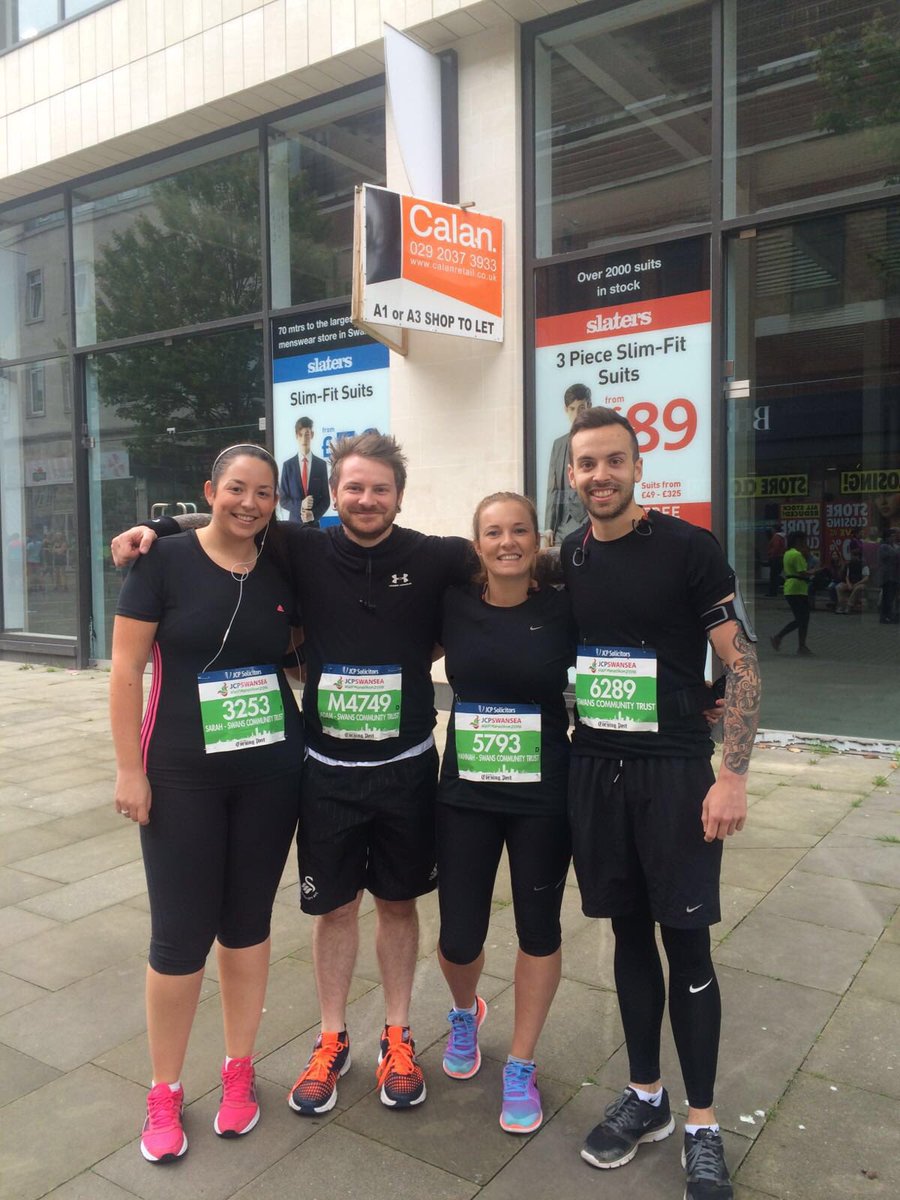 SwansFdn's tweet photo. We did it! Huge congratulations to everyone who ran the @Swansea_HM yesterday! https://t.co/IhPfYCFSIU
