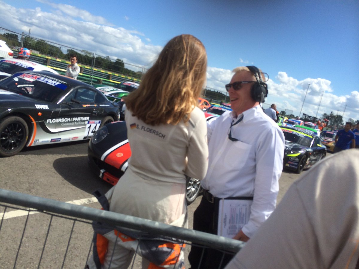 One year ago today Sophia took her first pole position in Ginetta Junior's at Croft, here she is with Alan Hyde!