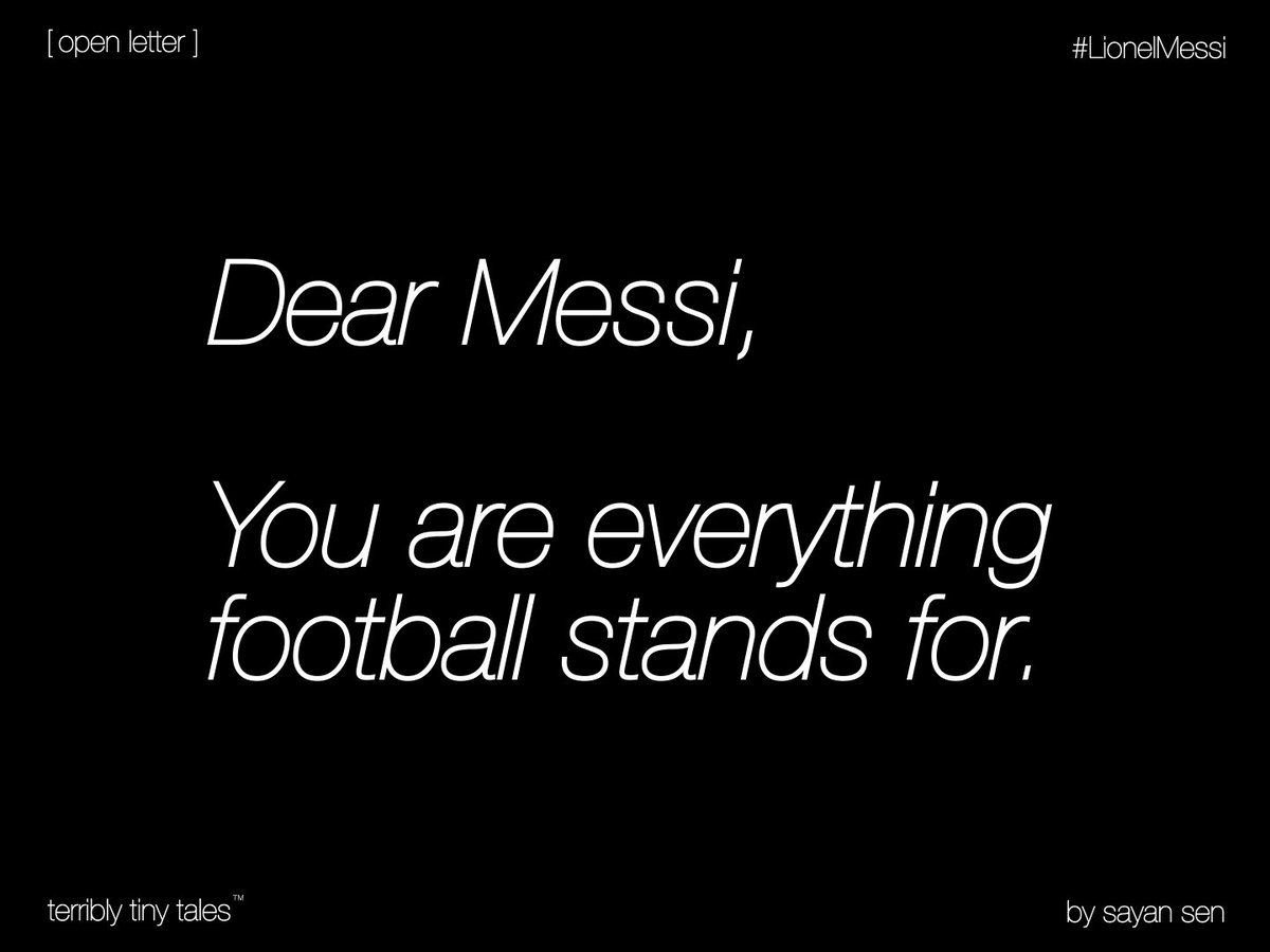 terriblytiny's tweet photo. Sayan Sen from Kolkata writes an #OpenLetter to #LionelMessi

https://t.co/uJ8a0EFHsc https://t.co/Yl7bHPPIWw