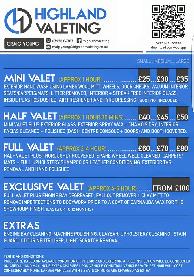 <a href="/HighlandValet/">Highland Valeting</a> are offering a fantastic 20% off valets throughout July. Book Now! 
ow.ly/hDBD301Eqwt