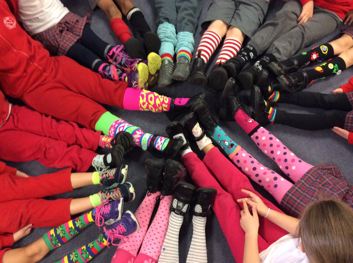 Crazy sock day, raising money for Year 6 gift to the school