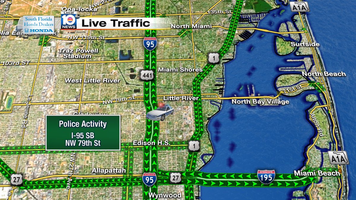 Police activity on I-95 SB and NW 79th St #TRAFFIC #MIAMI https://t.co/UvovqJoSTr