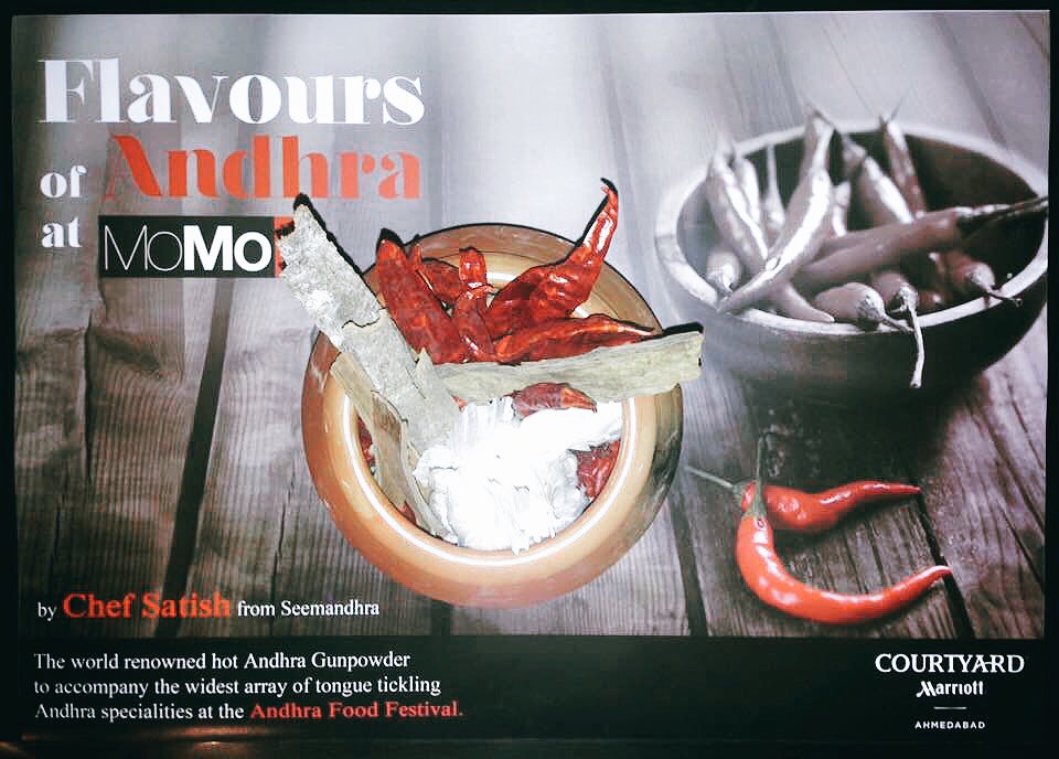 CYAhmedabad's tweet photo. Enjoy the hot and spicy #FlavoursOfAndhra at #cyahmedabad with Chef Satish. For reservations call +917966185000. https://t.co/UUmyBirPYS