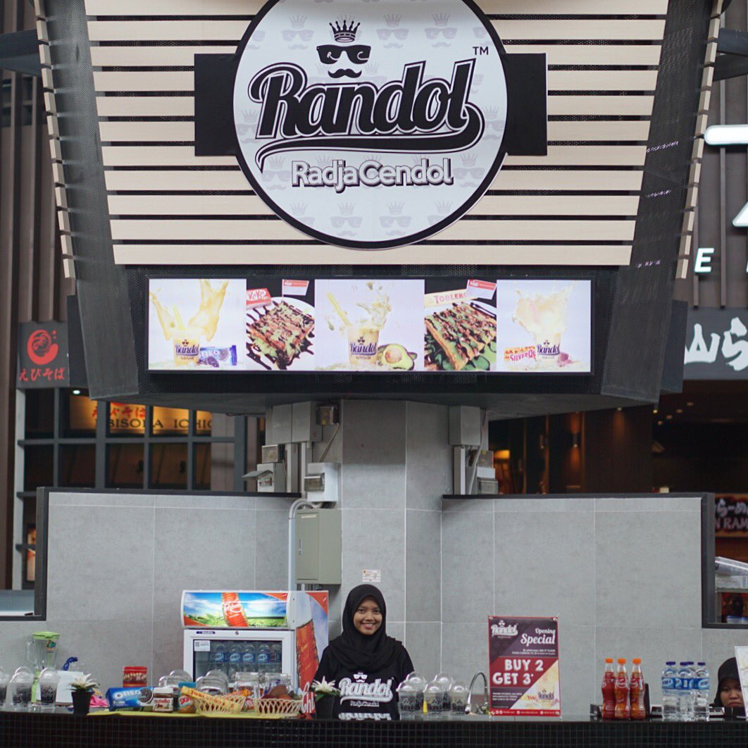 renvil's tweet photo. NOW OPEN - @randol_aeon pioneer of Cendol milk drink w/ innovative topping - at @AEONMallBSDCity 3rd floor. https://t.co/ZtCLUe7qAX