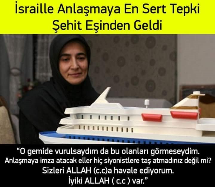 MAVİ MARMARA ŞEHİT EŞİNDEN İSRAİLLE ANLAŞMAYA SERT TEPKİ!Benim Vicdanm sızlıyorSizinki sızlamıyor mu Akp'liler?