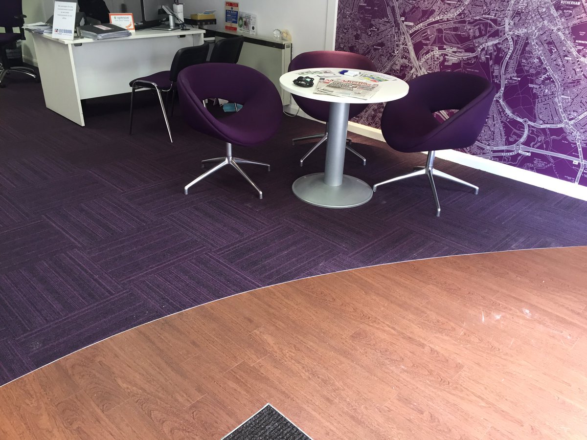 ABS_Prop_Spec's tweet photo. New @burmatex code deep purple carpet tiles recently fitted @RotherhamHAY https://t.co/Tsppk5ozeh