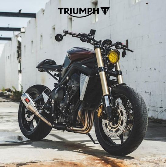 UKTriumph's tweet photo. Kick-start your Monday with a custom Street Triple, courtesy of Wolf Moto https://t.co/TPAMKVOCMd