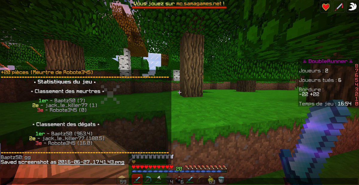 Baptz50's tweet photo. Un bon petit #DoubleRunner sur @SamaGames_Mc https://t.co/NLvJ8Goxf2