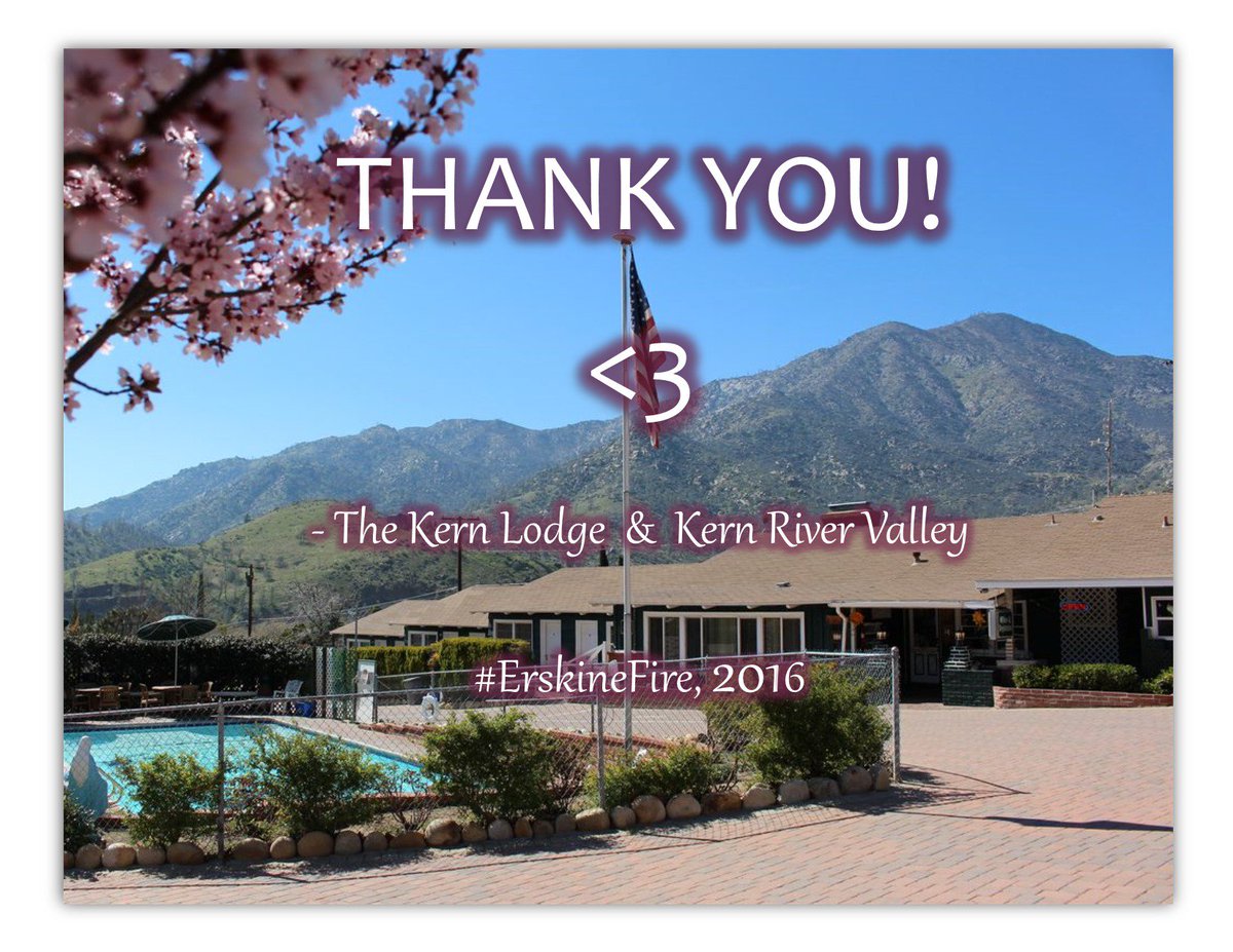 thekernlodge's tweet image. Accepting free cancellations from now - July 4th. All cancelled rooms go to firefighters and evacuees! #ErskineFire