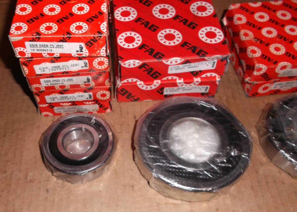 Lot of 16 FAG Deep Groove #Bearings 6305 2RSR.C3.J22C, 6308.2RSR.T.C3.L12
bit.ly/28UpcS3
#industrial