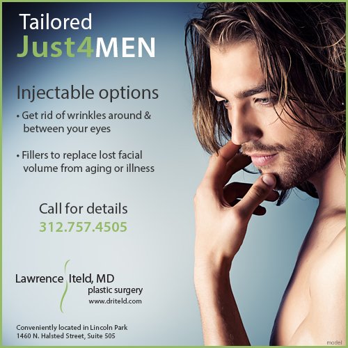DrIteld's tweet photo. Offering lots of injectable and filler options for you. Call 312.757.4505 for details #Just4Men #NonsurgicalOptions https://t.co/uedUX26ZeR