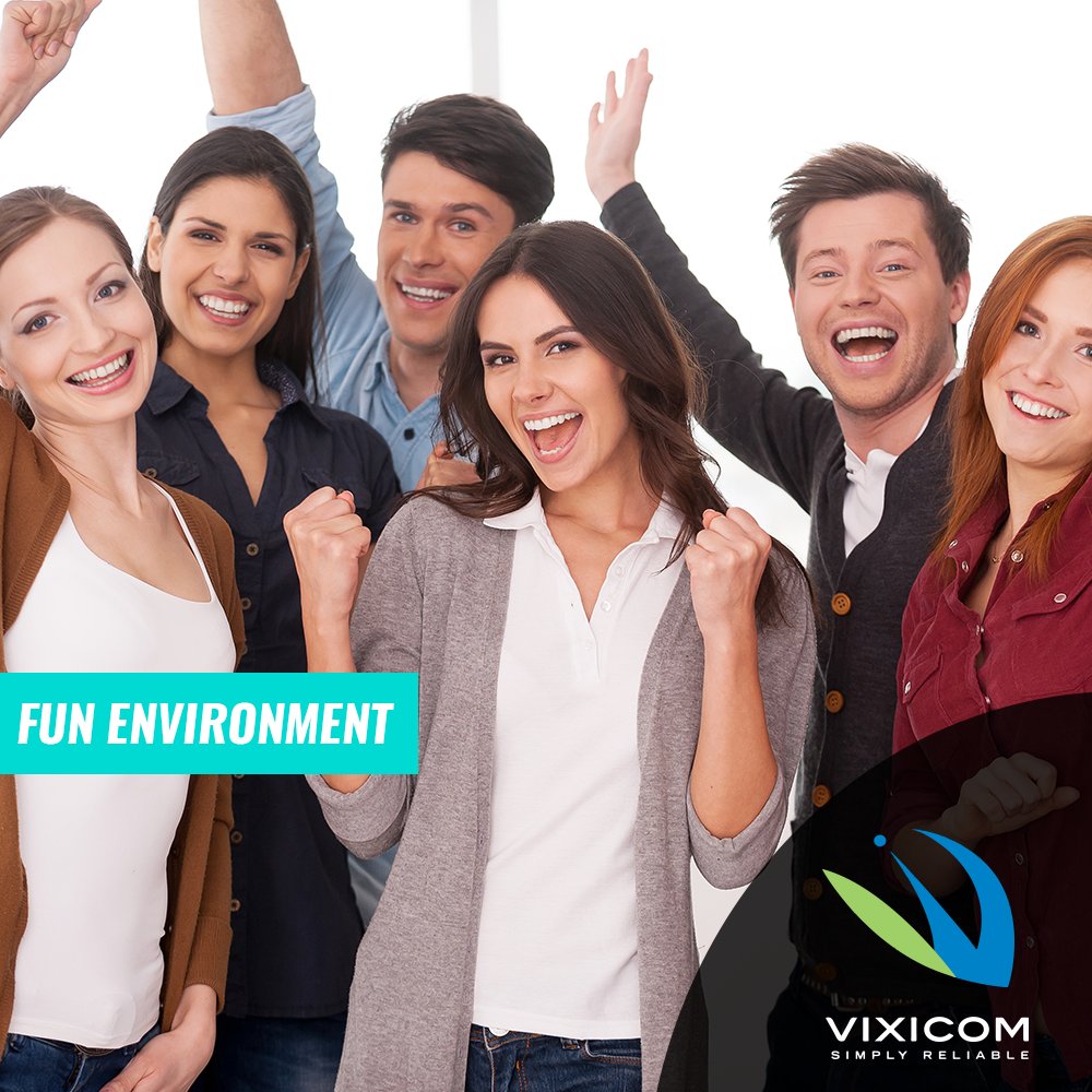 Vixicom's tweet image. When you’re in a #FunEnvironment, your work becomes easier. Apply now! #Vixicom