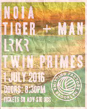 KnitFactoryNYC's tweet photo. TONITE: Check out electronic bill w/ @TwinPrimes @iamlrkr @TigerandMan + #NOIA. Doors @ 830 https://t.co/vHHrsh9fHS https://t.co/GTtazCcUUF