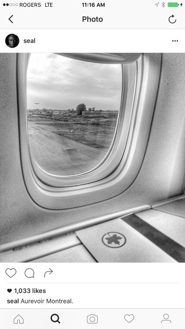 HeyMrFox's tweet photo. .@Seal stumbles upon #Montreal busker, sings "Stand by Me" flies out on @AirCanada Thanks for flying with us @seal https://t.co/vAn2sQHykd