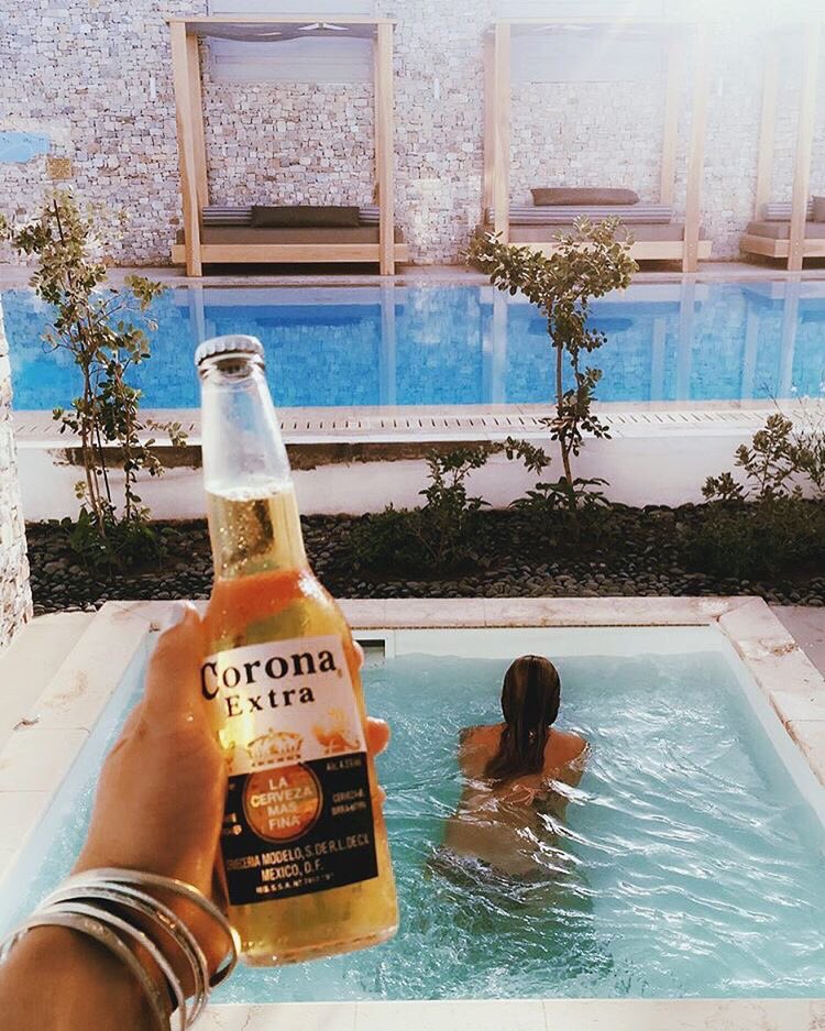 💧 #MYKONOS 💧 private mini pool to our room 💙
