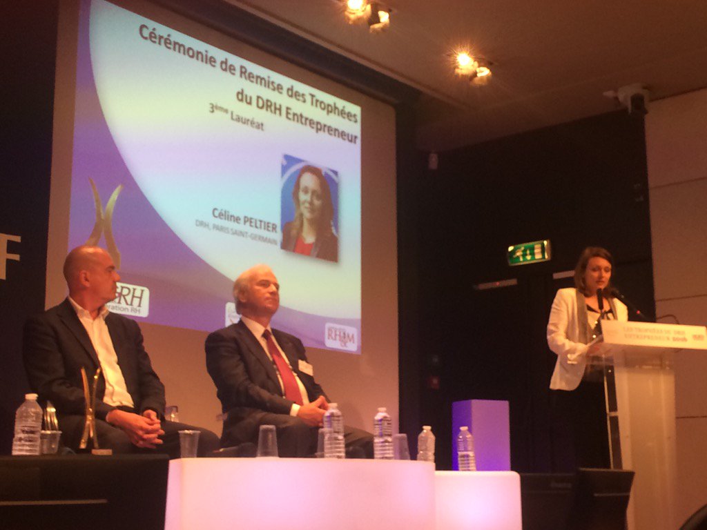 dlancel's tweet photo. #TropheesRHM @GroupeRHM troph décerné à Cécile Peltier DRH @PSG_inside bravo👏👏👏 @Workday @VirginieVallon @ODuprez https://t.co/ZXwuVsbZvs
