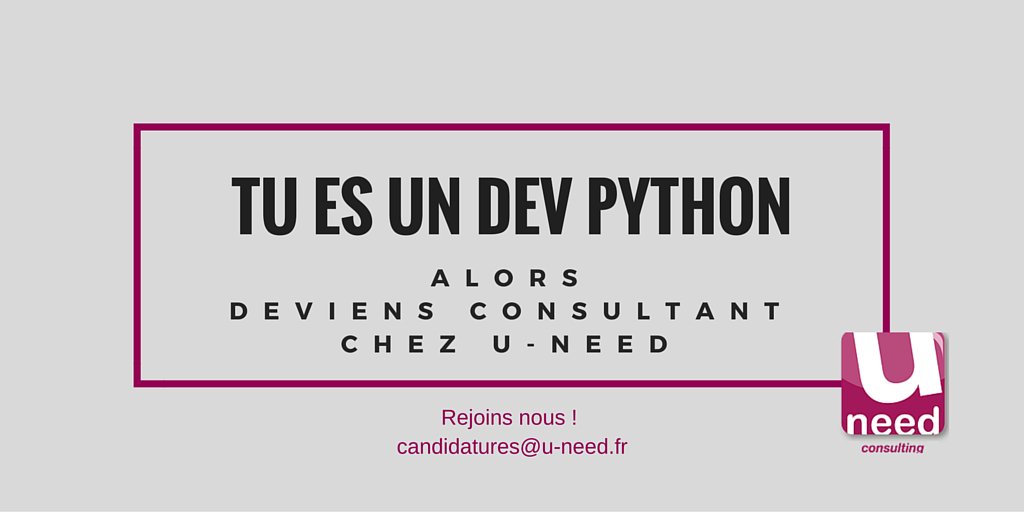 UNeedConsulting's tweet image. Dev Python rejoignez-nous ! #devpython #recrutement #uneed