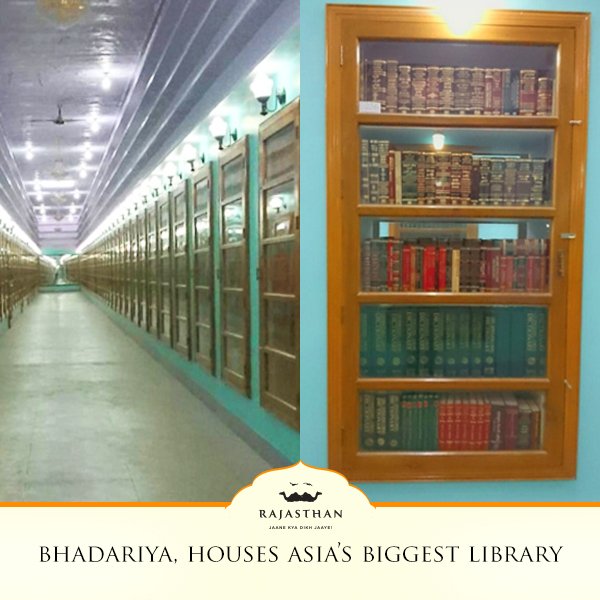my_rajasthan's tweet photo. #DidYouKnow Bhadariya - an underground library in Jaisalmer with over 9 lakh books is the Asia's biggest #library! https://t.co/0fJAbXpiZl