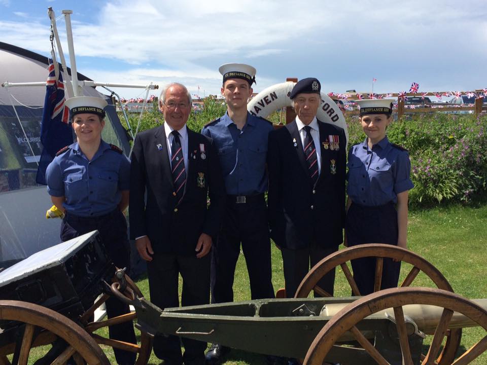 Eastbourne RNA presenting a £100 cheque towards our field gun repair. #BigThankYou #ArmedForcesDay