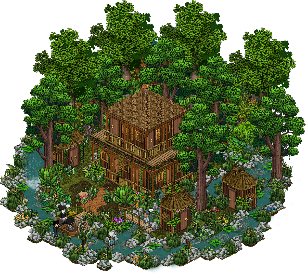 Habbo_Chewingum's tweet photo. Cet hôtel perdu dans la jungle vient clôturer notre merveilleux séjour pour le concours ;-) @HabboFR https://t.co/mfibzyE5ZI