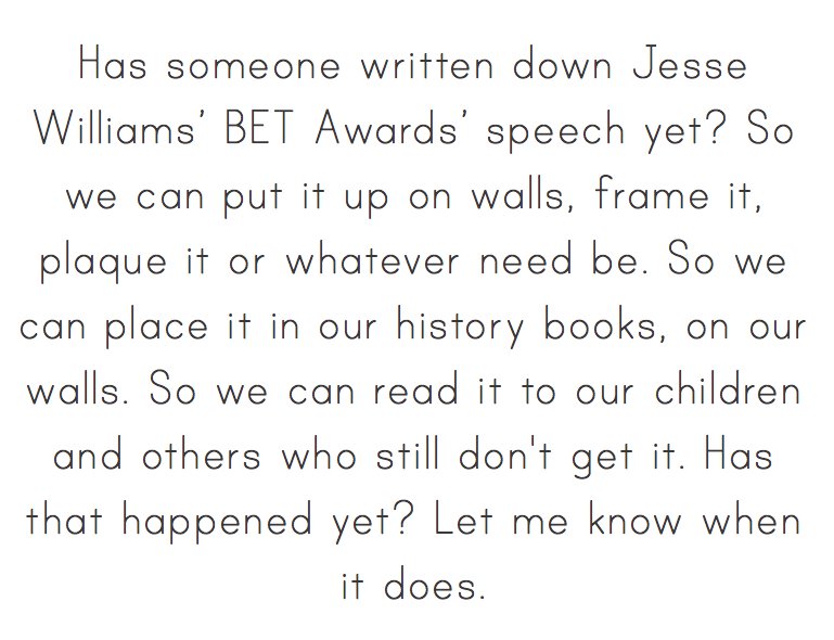 qmonyei's tweet photo. @iJesseWilliams #JesseWilliams #BETAwards https://t.co/totaVNLA35