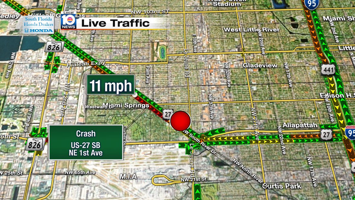 Crash on US-27 SB & NE 1st Ave #TRAFFIC #MIAMI https://t.co/SCeHLDXpRz