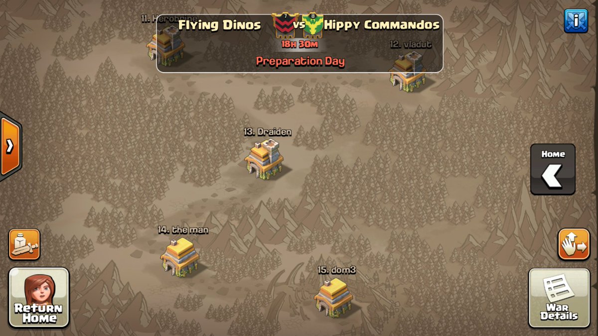 FlyingDinosCoC's tweet photo. So we got matched against Hippy Commandos with a th7 and a th8 more! Will this be the end of our 4 war winstreak? https://t.co/7Pt4sC8G6Y