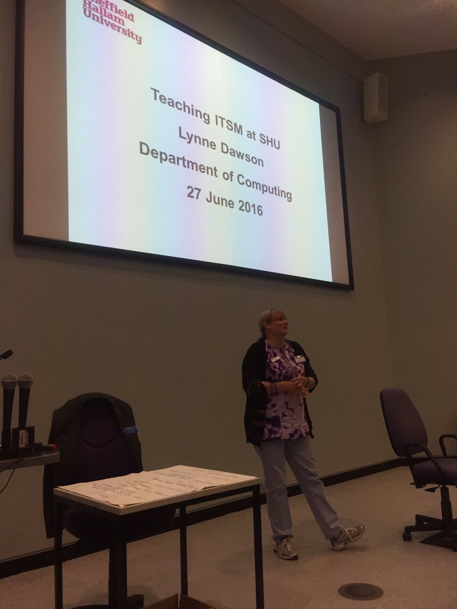 itSMFUKNorthReg's tweet photo. #itsmfnslm Lynne Dawson delivering a fascinating insight to #ITSM #education for students https://t.co/izZX4lIgDu