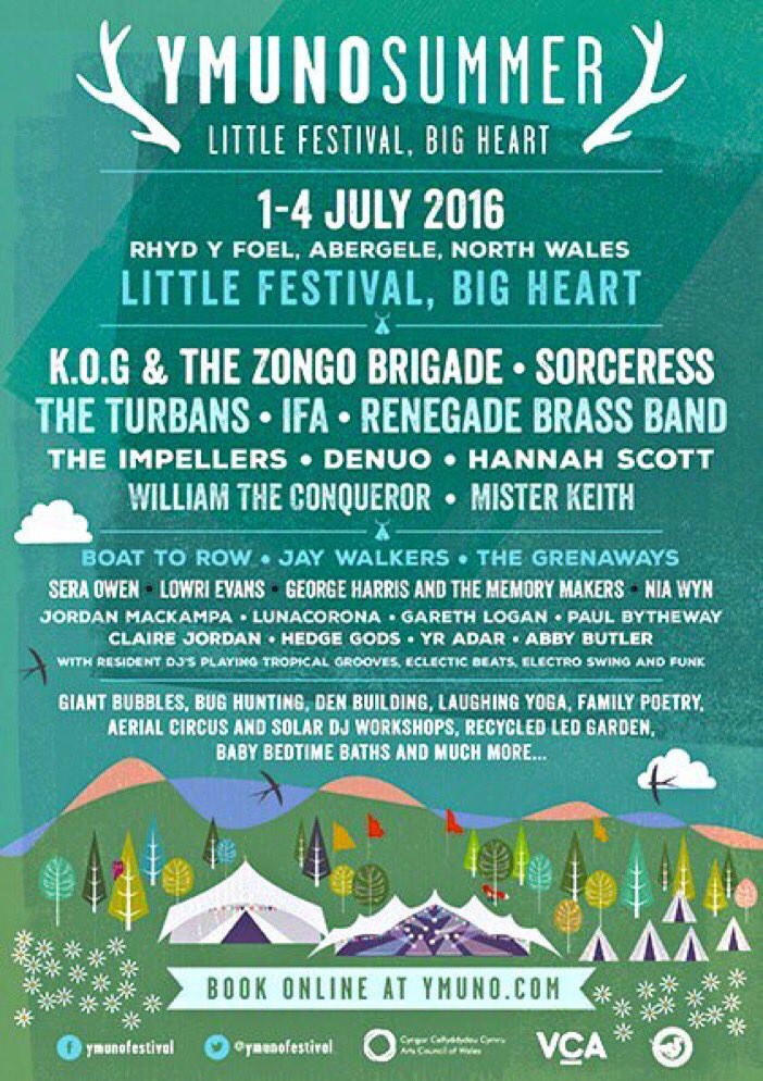 This Weekend In Abergele N Wales. #Ymuno Festival - An amazing line up-Weekend + Day Tickets Ymuno.com