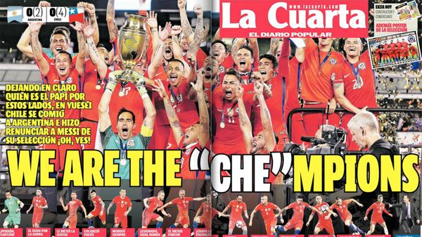 Las pesadas bromas de la prensa chilena contra la Selección argentina infob.ae/28YnfWb