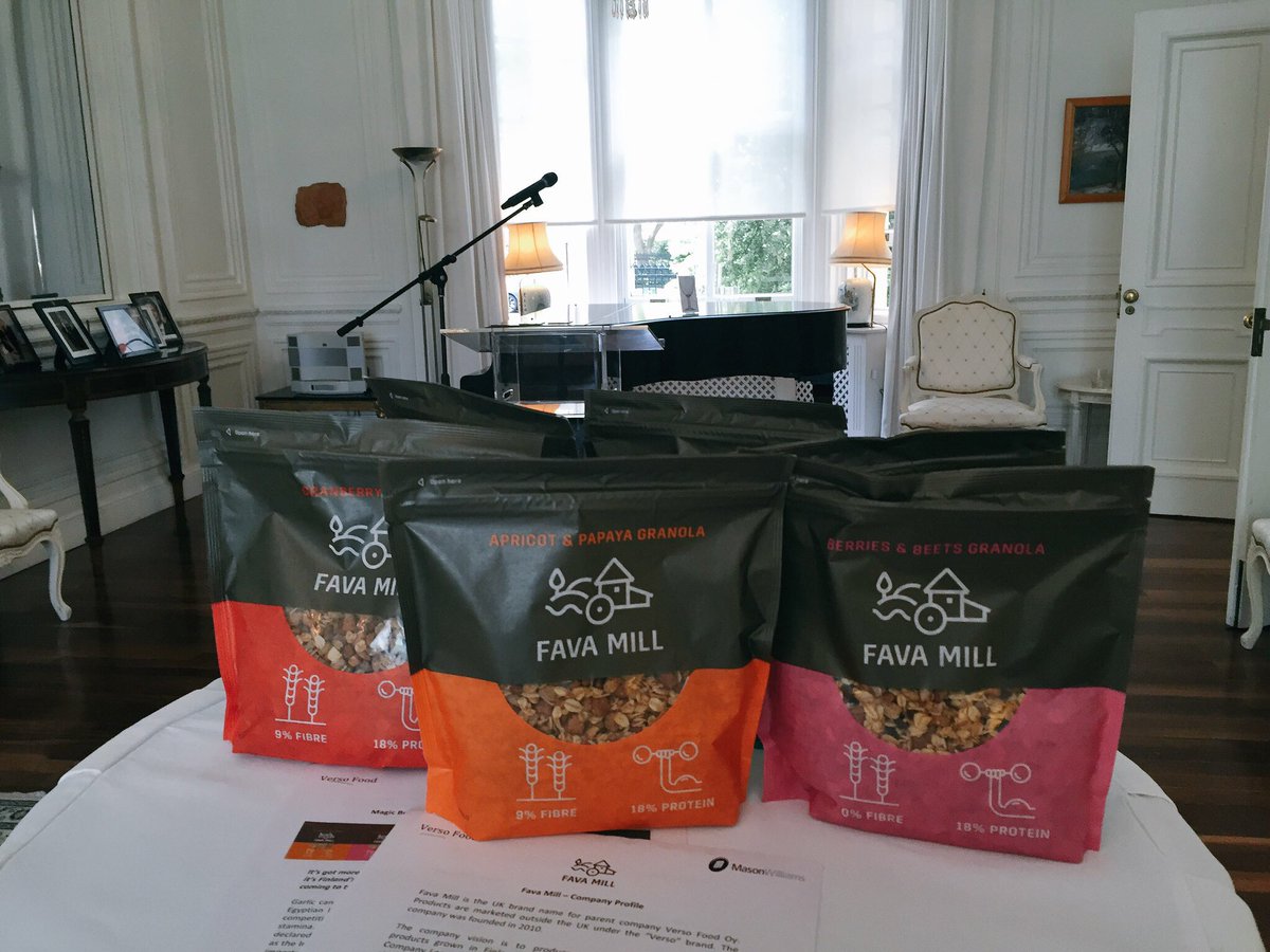 BernsteinAmanda's tweet photo. At the London launch of @favamill beans all the way from #Finland #healthyfood hope @sainsburys stock them soon https://t.co/vTQwum7JuJ
