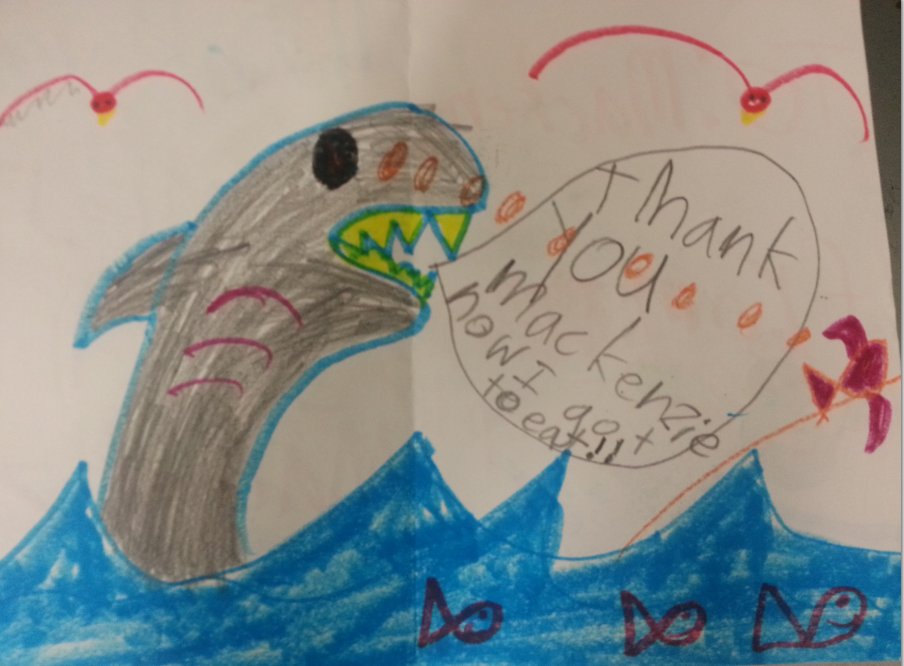 DonorsChoose's tweet image. This student knows how to live every week like it's #SharkWeek.