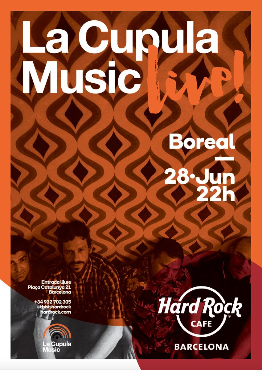 MAÑANA <a href="/boreal97/">Boreal</a> por <a href="/lacupulamusic/">La Cupula Music</a> LIVE en @HRCBarcelona! ¡Vamoooos todos!