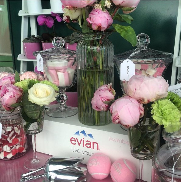 evianwater's tweet photo. Thanks for sharing your snap from the evian Live Young suite @Dresstobeheard - it's very on point! #wimblewatch https://t.co/lH9bbTEOkU