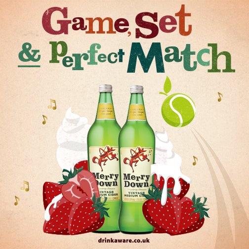#Wimbledon Forget the Champagne &amp; try your strawberries &amp; cream with a glass of cider. Game set and match Merrydown!