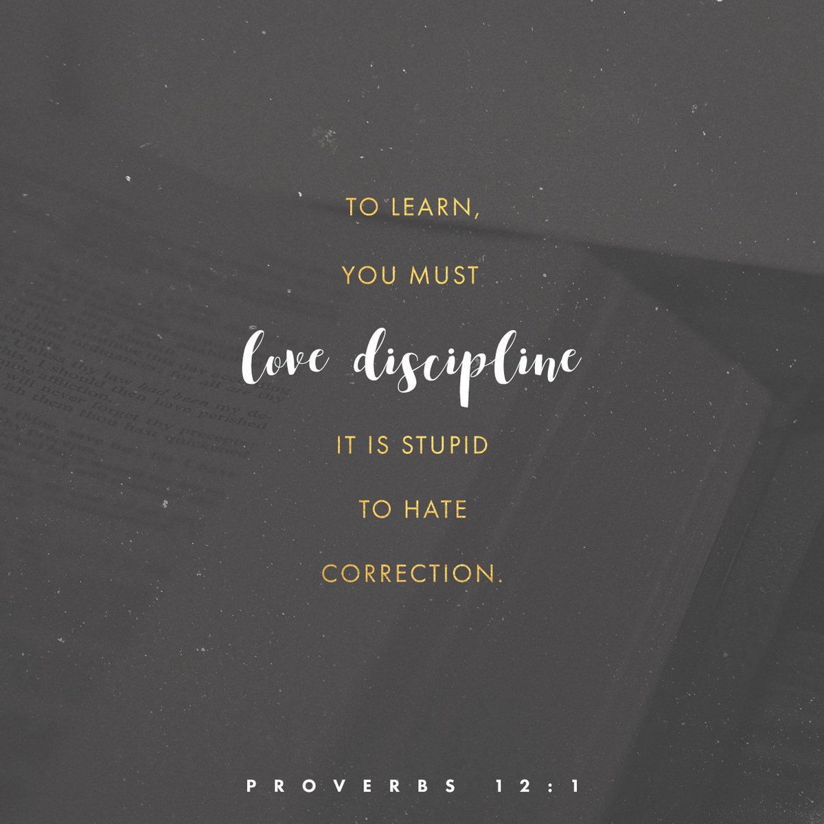 To learn, you must love discipline; it is stupid to hate correction. bible.com/bible/116/pro.…