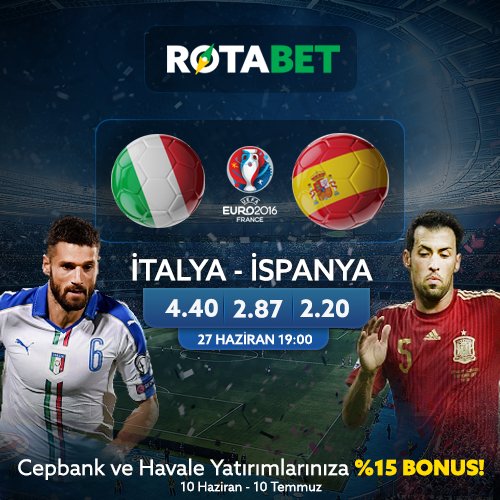 19.00 | İtalya - İspanya
Karşılaşmaya Özel Bahisler, Yüksek Oranlar!
Hemen Oyna ➡ rotabet724.com