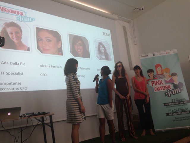 rpanunzio's tweet photo. Final #pitch moments of #PinkJam @BICLazio with #EkoKids, digital platform for  #recycling 2nd hand #kids' clothes https://t.co/YHh54LPAfx