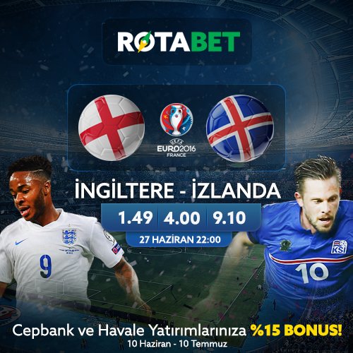 22.00 | İngiltere - İzlanda
Karşılaşmaya Özel Bahisler, Yüksek Oranlar!
Hemen Oyna ➡ rotabet724.com