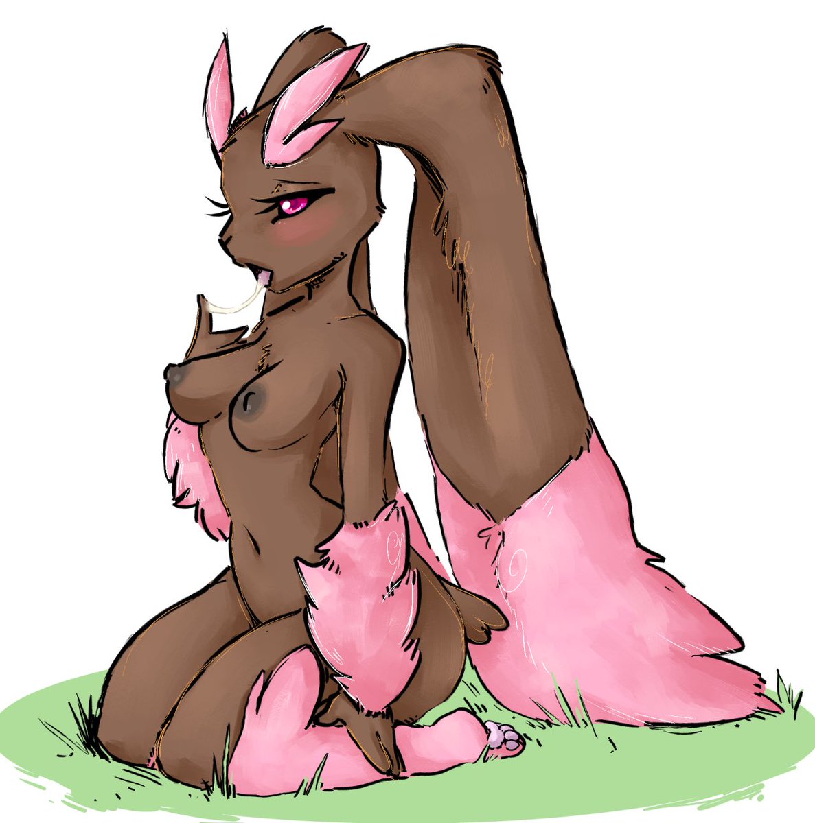 Lewdnny's tweet image. "Good afternoon!" The Lopunny announced to whomever may hear her.