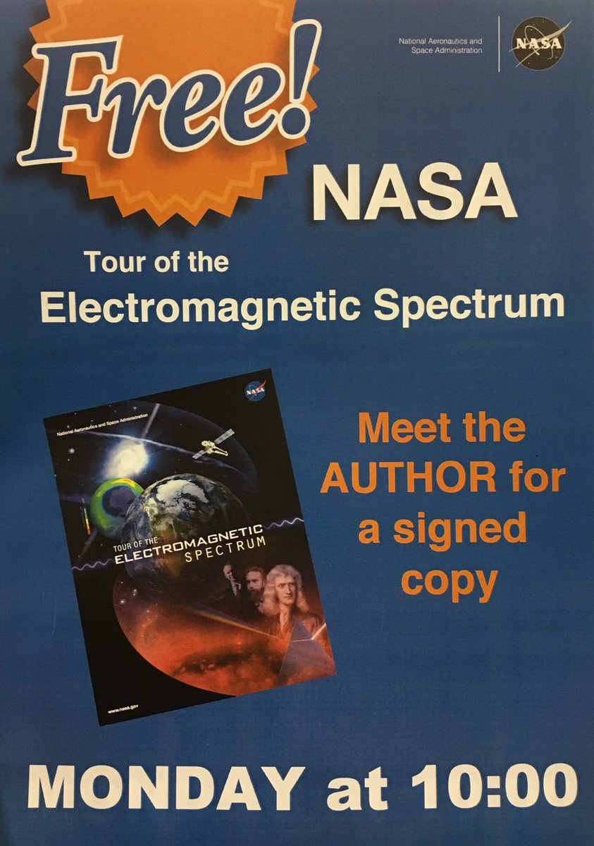Visit booth 1961 for a free copy of "Tour of the Electromagnetic Spectrum" and a chance to meet the author! #ALAAC16