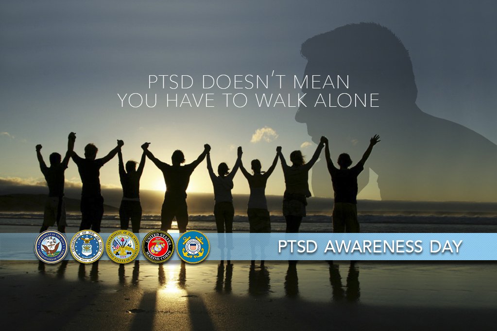 DeptofWar's tweet photo. Today we debunk myths about #PTSD. Learn the facts. #PTSDAwareness https://t.co/0fdXmH9HUl https://t.co/HsWF0hlvdn