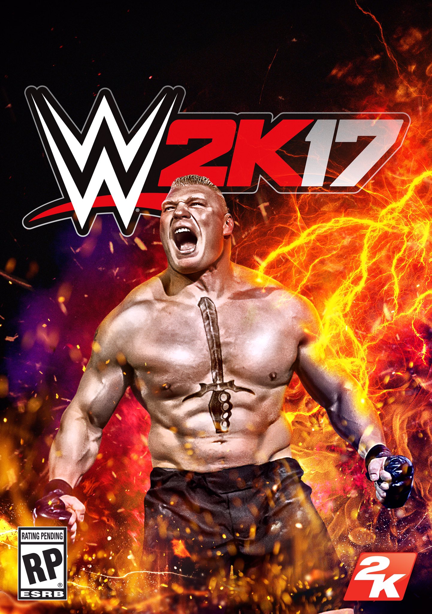 Brock Lesnar na capa do WWE 2K17
