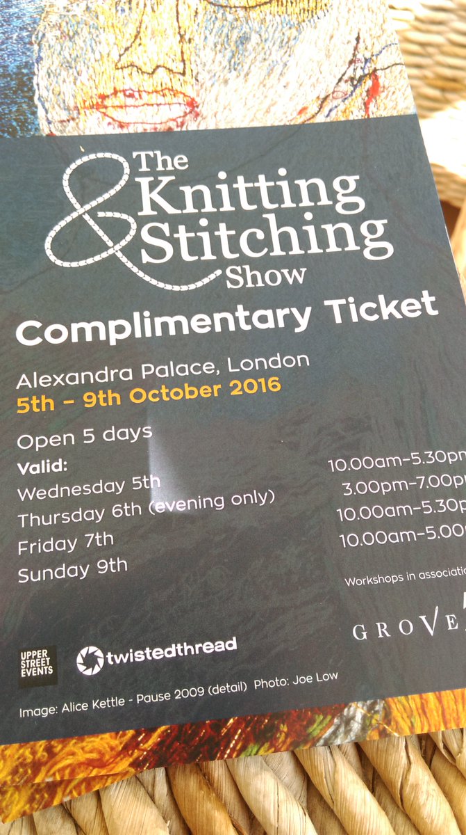 Competition for the knitting&amp;stitching show Alexandra Palace. 4 pairs of tickets to giveaway. Retweet to enter!