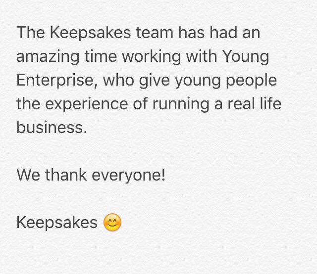 keepsakes4's tweet photo. @LisnealCollege @YE_NI @BronaghDoherty8 @MomentumMatters @InvestNI We want to thank you all! 😂 https://t.co/O47Cl1pPWB